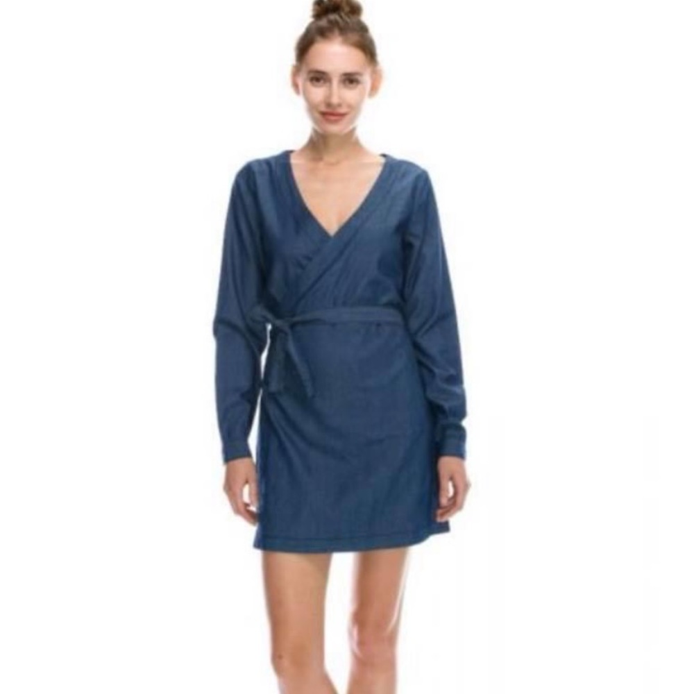 Mono B Wrap denim dress